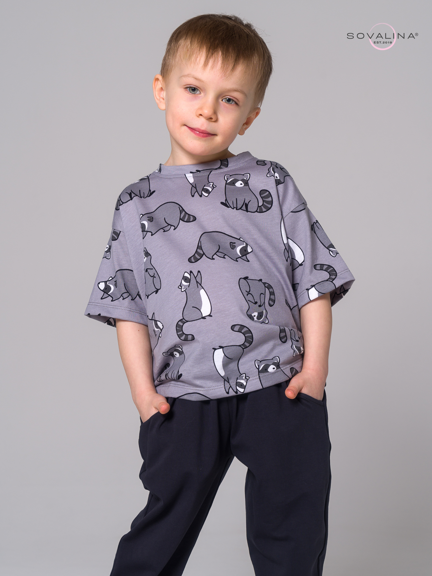 Костюм Daily men енотики серые-антрацит