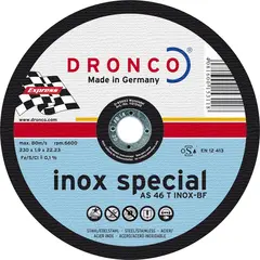 Абразивный отрезной диск AS 46 INOX 180х1,6 Dronco 1183250