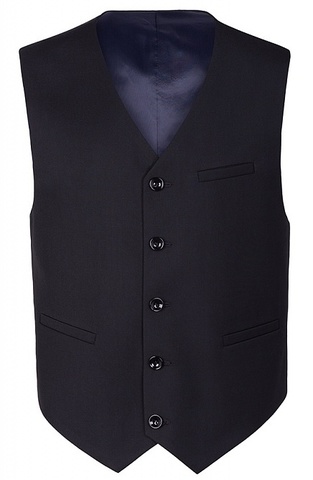 Черный костюмный жилет STENSER на пуговицах