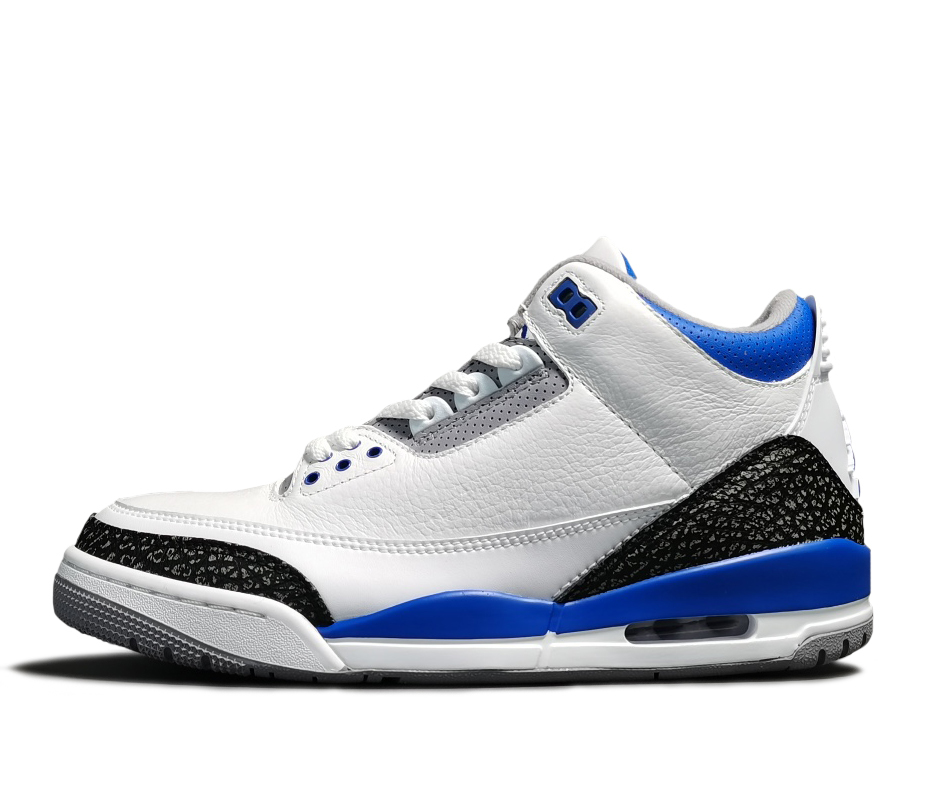 air jordan three racer blue