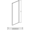 Aquatek AQ ARI WA 08020BL Неподвижная душевая стенка 800x2000, для комбинации с дверью, профиль черный, стекло прозрачное
