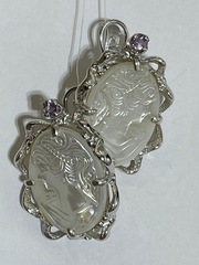 Камея Ф(серьги из серебра)