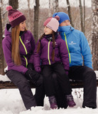 Женский утеплённый прогулочный лыжный костюм Nordski Motion Purple/Black