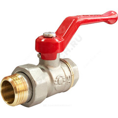 Кран шаровой латунь никель 11Б27фт1М OPTIMA Ду 20 Ру25 ВР/"американка" полнопроходной рычаг VALFEX VF.225.NLR1.034