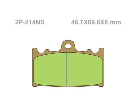 NISSIN Колодки тормозные 2P-214NS Kawasaki KLZ1000 ZX600E ZX600 ZXR750 ZX900 ZZR1100 VN1700 VN2000 Suzuki TL1000S GSF1200 GSF650N SV1000N GSX-R 600