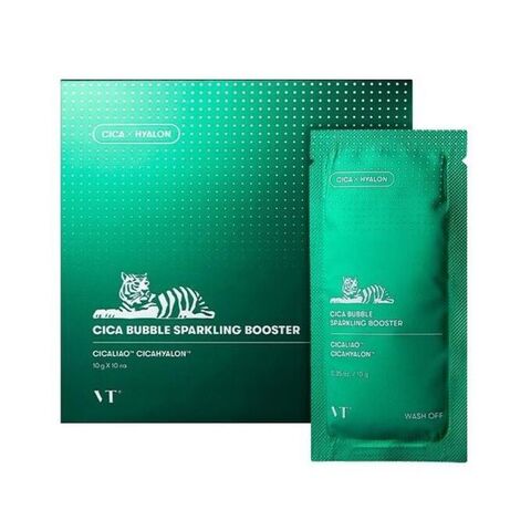 VT Cosmetics Cica Bubble Sparkling Booster Успокаивающая пузырьковая маска с центеллой 10гр