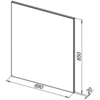 Aquanet 253906 Компл.1 - Зеркало Lino 70 белый матовый (253906)