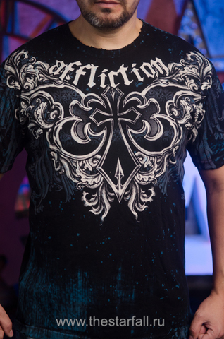 Affliction | Футболка мужская EMBLEM TEE A2046 принт спереди