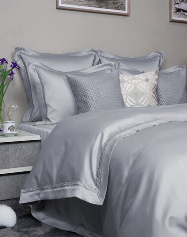 Постельное белье 2 спальное евро Сlaire Batiste Atelier Loire серое