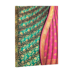 Paperblanks notebook  Varanasi Silks and Saris Ferozi Midi size. Lined
