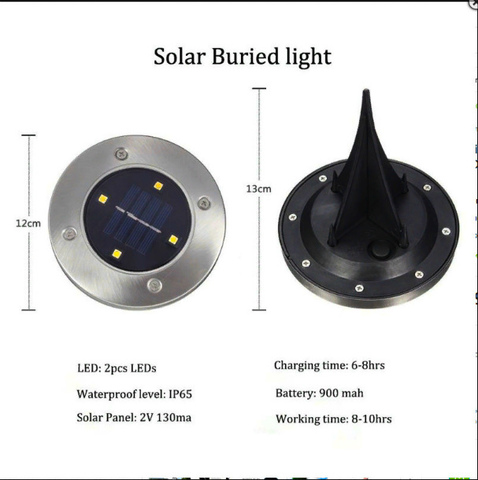 Напольный садовый светильник 4 Led (2 шт)