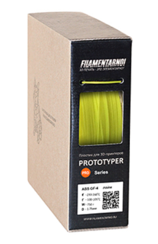 Пластик для 3D-принтера Filamentarno ABS GF-4 лайм (750 г)