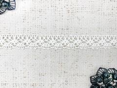 Кружево хлопковое/Тесьма вязаная, 20.01.015, ш. 2 см, белый