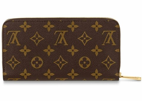 Кошелек женский Louis Vuitton Zippy канва Monogram коричневый/вишневый