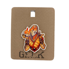 Деревянный значок Скорпион