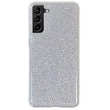 Силиконовый чехол блестящий Sparkle Case Блеск для Samsung Galaxy S21 FE (Серебристый)