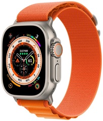 Умные часы Apple Watch Ultra 49 мм корпус из титана, ремешок Alpine оранжевого цвета (M)