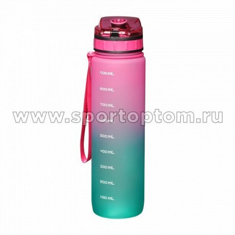 Бутылка для воды DB-1455 (розово-бирюзовый), 1000 мл