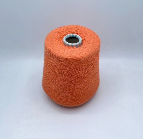 Бобинная пряжа (пр.Италия),1500м/100гр, 80%шерсть, 20%полиамид, цвет- Оранжевый, арт.31612