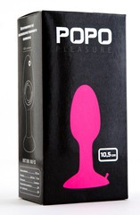 Розовая пробка POPO Pleasure со встроенным вовнутрь стальным шариком - 10,5 см. - 
