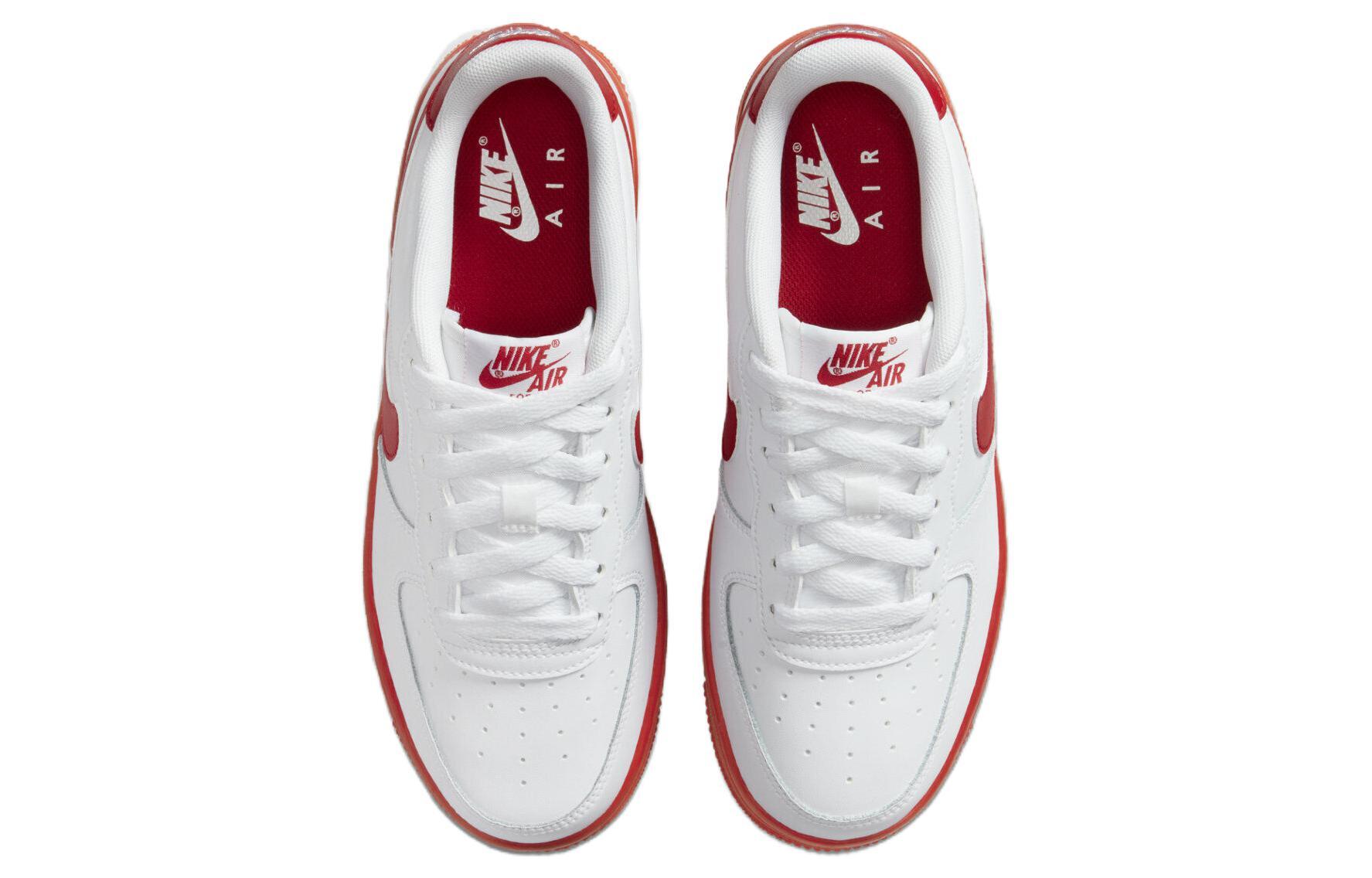 Nike Air Force 1 Low White Red Sole GS Hyper Sneakers