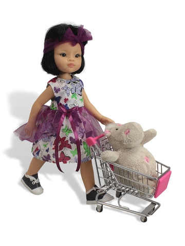 Платье с сеткой - На кукле. Одежда для кукол, пупсов и мягких игрушек.