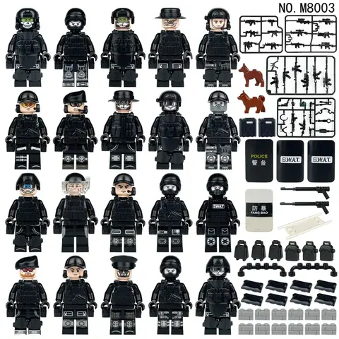 Минифигурки Военных Отряд SWAT Антитеррор набор 20 шт серия 102