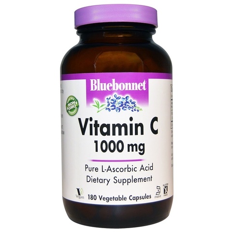 Bluebonnet Nutrition, Vitamin C, 1,000 mg, 180 Vegetable Capsules