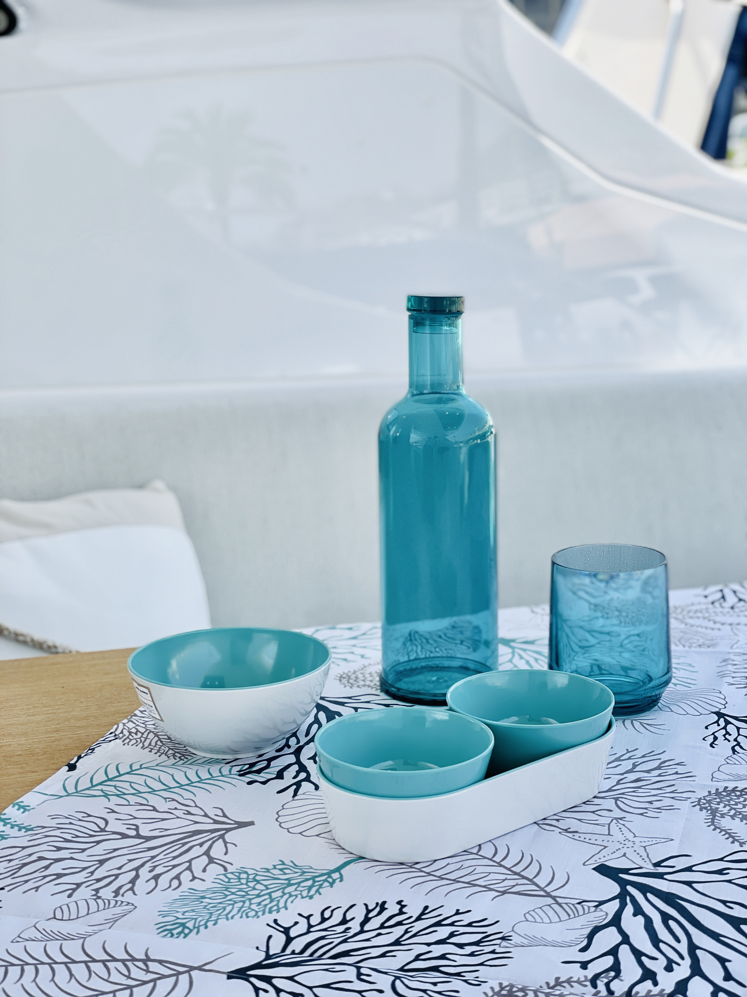 MELAMINE SNACK SET COASTAL