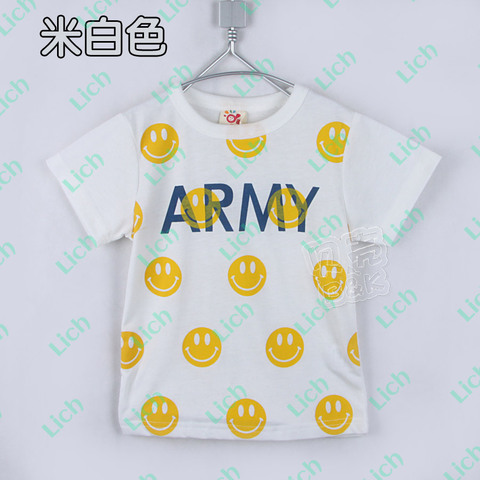 Футболка с принтами смайла Army
