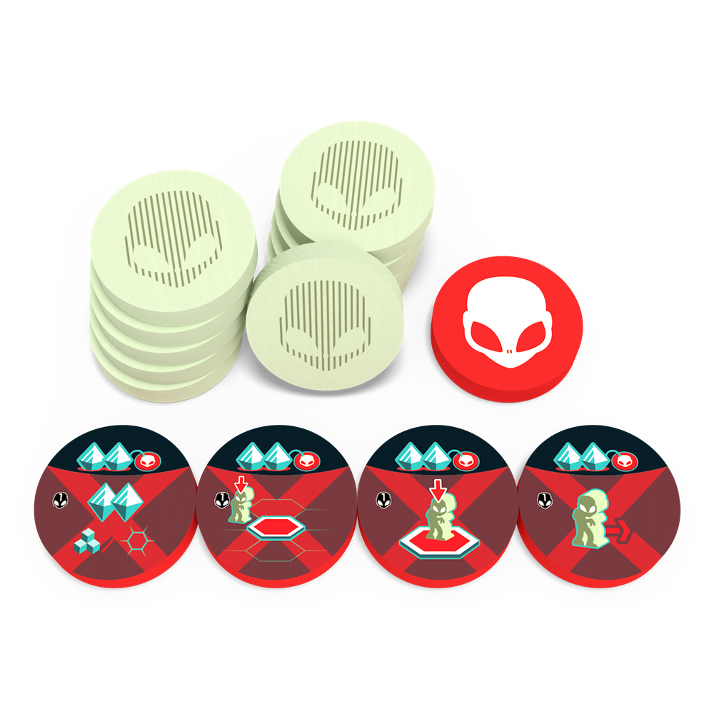 Купить On Mars. Alien Invasion. Wooden Alien Token / На Марсе. Инопланетное  вторжение. Деревянные жетоны инопланетян в интернет-магазине bgames.ru.  Бесплатная доставка. Скидки.