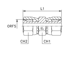 Соединение FH D12 ORFS 13/16 (обжатая гайка) CAST