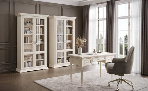 ЛОРЕНЦО Шкаф для книг 2-дв. (стекло)