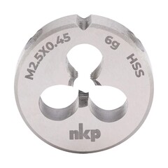 Плашка М 2,5х0,45 DINEN22568 HSS 6g 16х5мм NKP 240025N