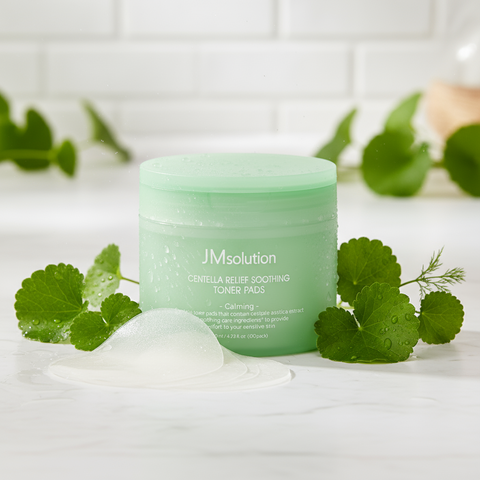 Успокаивающие тонер-пэды с центеллой и чайным деревом JMSOLUTION CENTELLA RELIEF SOOTHING TONER PADS, 100 шт