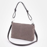 Сумка Саломея 1155 эко-замша серый шоколад