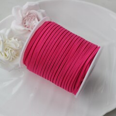 Шнур замшевый (искусственный), ярко-малиновый, 2,3*1 мм, 1 метр, ШН012