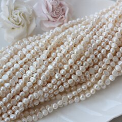 Жемчуг натуральный речной, купольная форма, 5,5-7 мм, 1 нить, Ж009