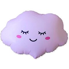 F Фигура, Воздушное облако, Розовое, сатин 27''/69 см, 1 шт.