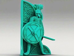 Силиконовый молд № 1102 Воин Большой правый