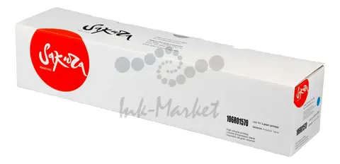 Картридж Sakura 106R01570 для XEROX, голубой, 17200 к.