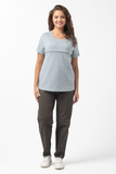 Футболка для беременных и кормящих 18072 голубой туман