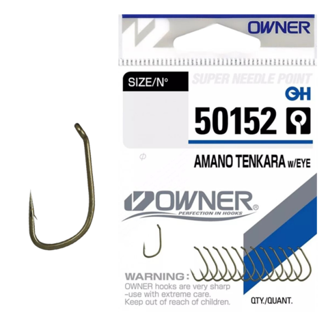 50152 № 10 Крючки OWNER AMANO TENKARA with eye / продажа от 5 уп.