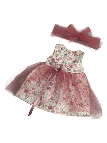 Платье с сеткой - Розовый. Одежда для кукол, пупсов и мягких игрушек.