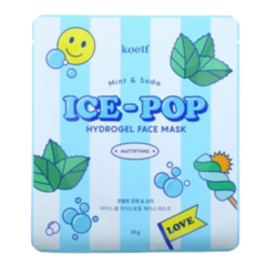 Освежающая гидрогелевая маска с мятой и содой  Koelf Ice-Pop Hydrogel Face Mask Mint & Soda