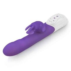 Фиолетовый вибромассажер с клиторальной стимуляцией Clitoral Suction Rabbit - 24,5 см. - 