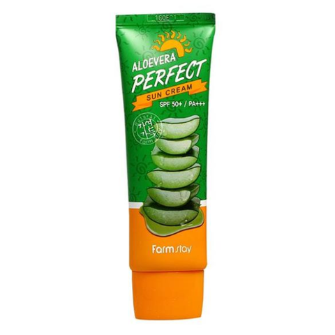 Крем для лица солнцезащитный Farm Stay Aloe Vera Perfect Sun Cream SPF50+ / PA+++, 70 гр