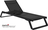 Шезлонг-лежак металлический черный Tropic Турция