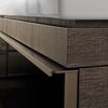 Шкафчик для раковины Geberit Citterio, с одним выдвижным ящиком: B=88.4см, H=55.4см, T=50.4см, черный / глянцевое стекло, темный дуб / меламин, структура дерева