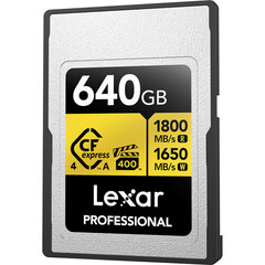 Карта памяти Lexar 640GB Professional GOLD CFexpress 4.0 Type A 1800/1650/1400